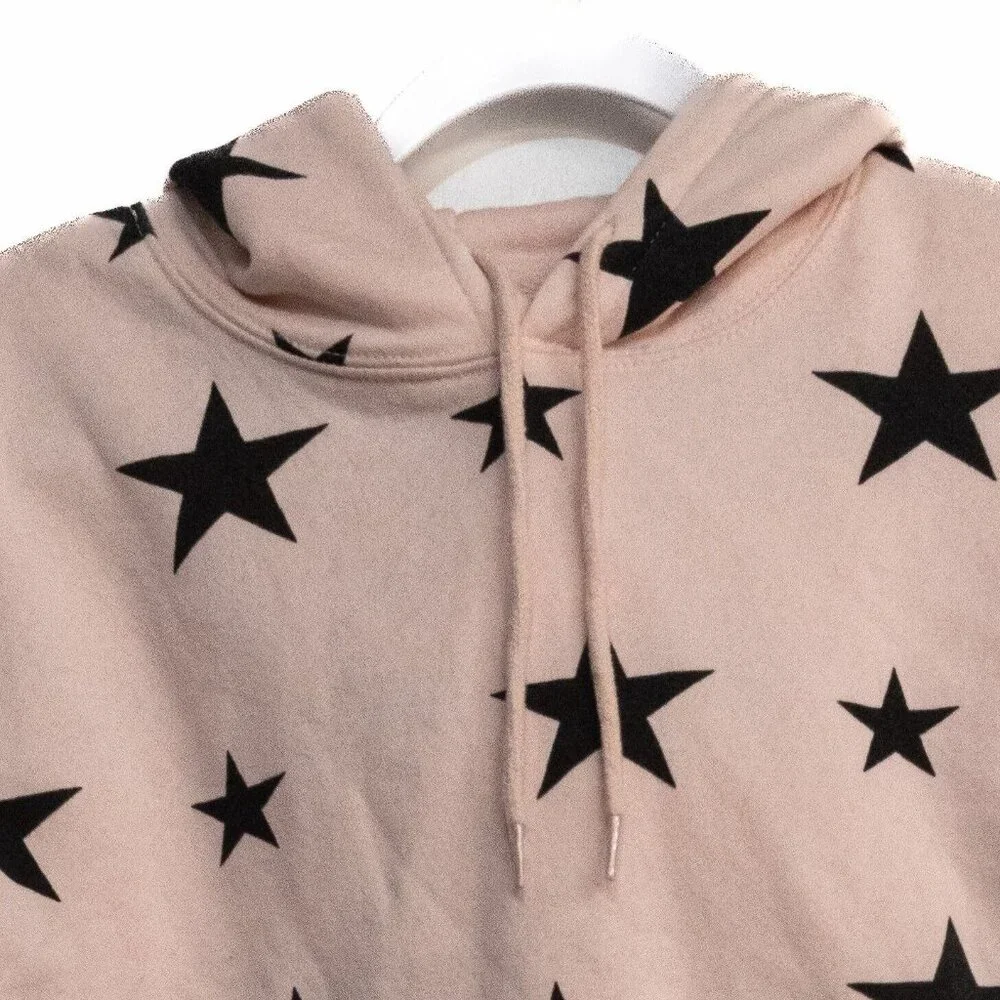 Southern Spirit Girls Pink Black Stars Hoodie Pullover Long Sleeve Size XS - Picture 3 of 7